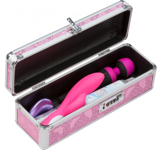 Кейс для хранения секс-игрушек Powerbullet - Lockable Vibrator Case Pink с кодовым замком