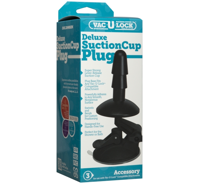 Крепление для душа с присоской Doc Johnson Vac-U-Lock - Deluxe Suction Cup Plug для игрушек
