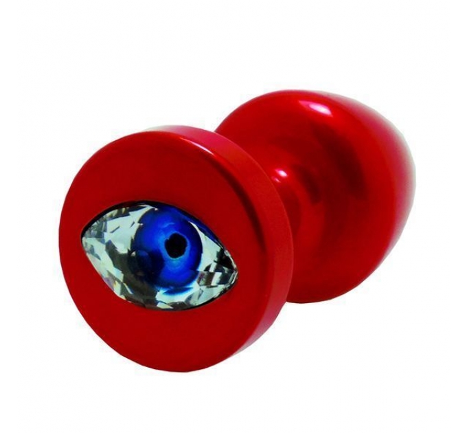 Анальная пробка Diogol Anni R Eye Red Кристалл 30мм, кристалл Swarovsky в виде глаза