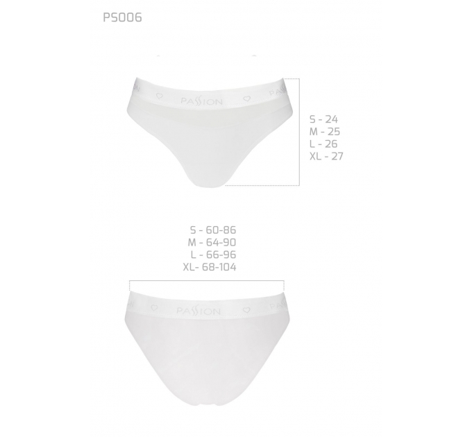 Трусики с прозрачной вставкой Passion PS006 PANTIES white, size L