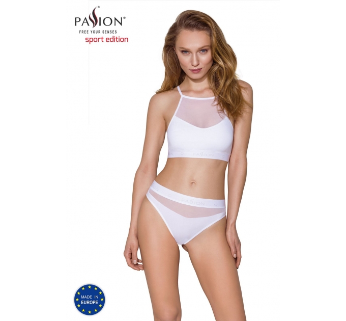 Трусики с прозрачной вставкой Passion PS006 PANTIES white, size L