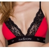 Эластичный топ с кружевом Passion PS001 TOP red-black, size XL