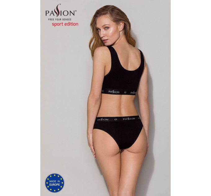 Трусики-слипы из хлопка с эластаном Passion PS004 PANTIES black, size S