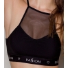 Спортивный топ с прозрачной вставкой Passion PS006 TOP black, size L