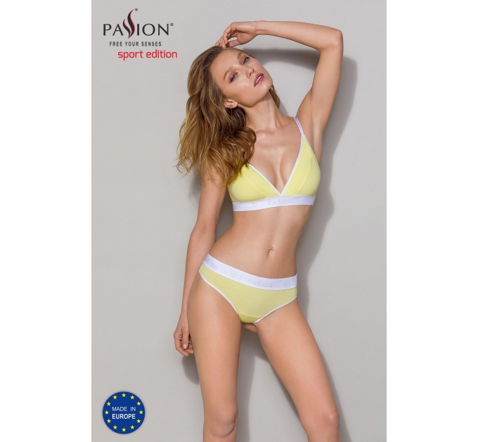 Спортивные трусики-стринги Passion PS007 PANTIES yellow, size S