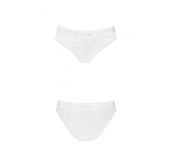 Трусики с широкой резинкой и кружевом Passion PS001 PANTIES white, size L