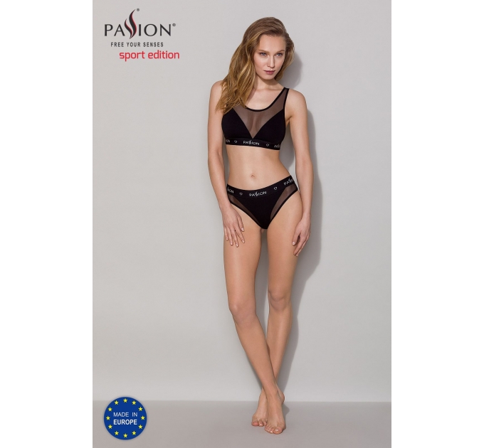 Трусики с прозрачной вставкой Passion PS002 PANTIES black, size M