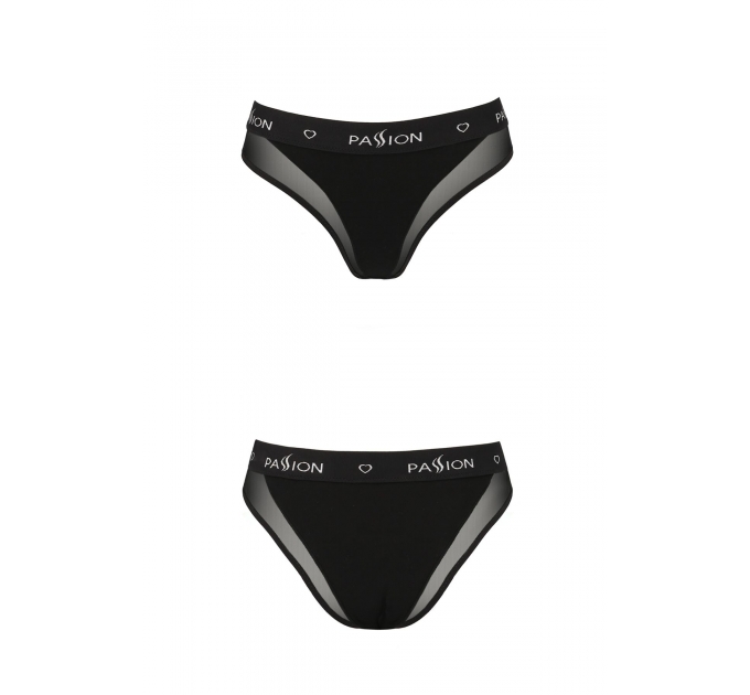 Трусики с прозрачной вставкой Passion PS002 PANTIES black, size M