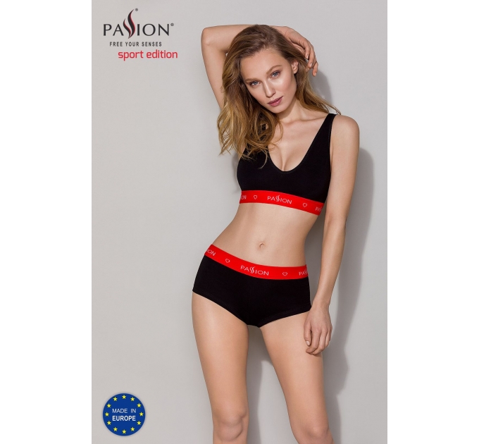 Спортивный топ на широких бретелях Passion PS003 TOP black, size XL