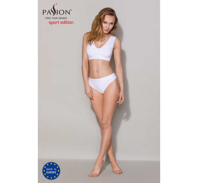 Трусики-бразилиана из хлопка Passion PS005 PANTIES white, size M