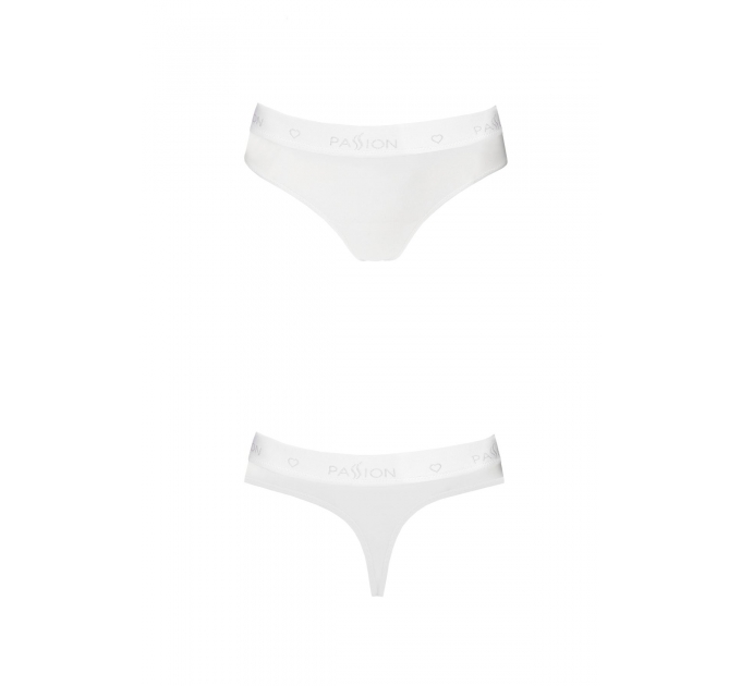 Трусики-бразилиана из хлопка Passion PS005 PANTIES white, size M