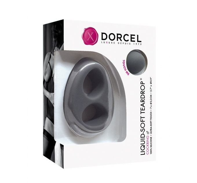 Эрекционное кольцо Dorcel Liquid-Soft Teardrop для члена и мошонки, soft-touch силикон