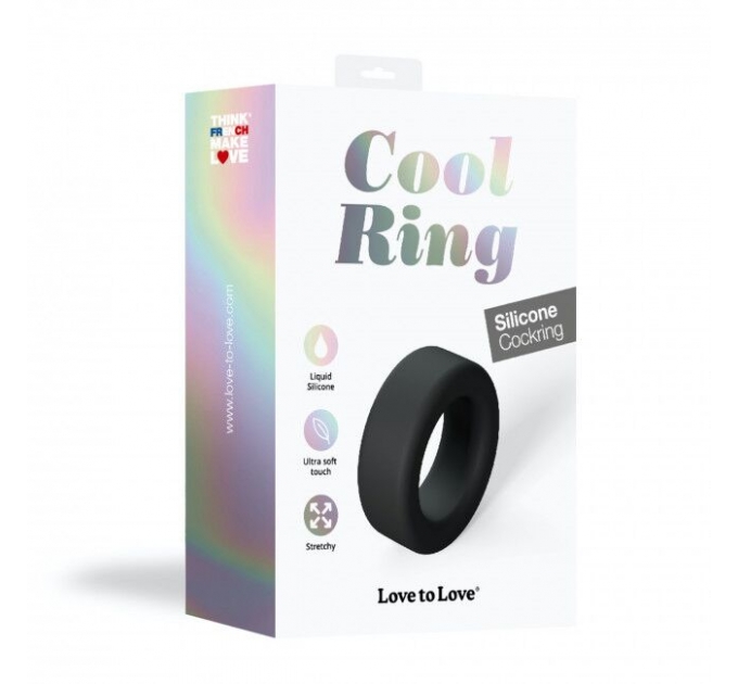 Эрекционное кольцо широкое Love To Love COOL RING - BLACK ONYX