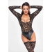 Боди Noir Handmade F296 Psyche bodysuit of lace and wetlook - 3XL