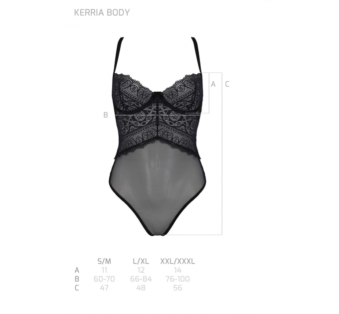 Боди Passion KERRIA BODY black L/XL - ECO Passion