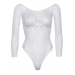 Боди Leg Avenue Snap crotch thong back teddy White S/M