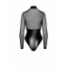 Боди Noir Handmade F321 Edge wetlook and mesh body with rings - XXL