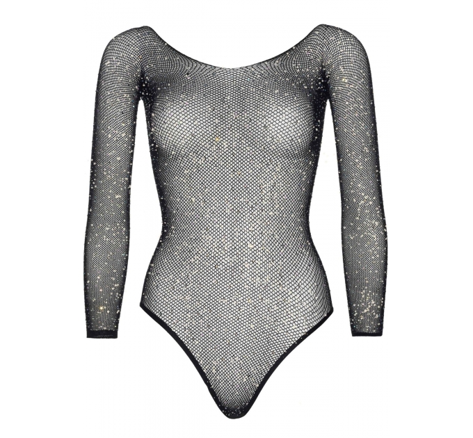 Боди Leg Avenue Crystalized fishnet bodysuit Black One Size