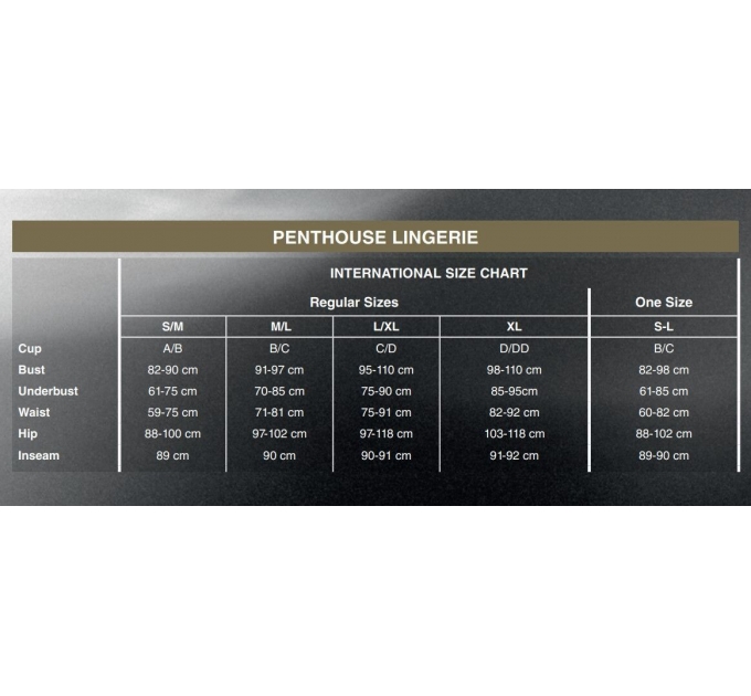 Боди Penthouse - All the way Black XL