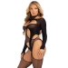 Бодистокинг Leg Avenue Bodystocking with cutout teddy Black One Size