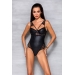 Боди из эко-кожи и кружева Loona Body black S/M - Passion