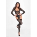 Боди Noir Handmade F296 Psyche bodysuit of lace and wetlook - M