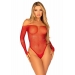 Боди Leg Avenue Crystalized fishnet bodysuit Red One Size