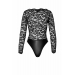 Боди Noir Handmade F296 Psyche bodysuit of lace and wetlook - XXL