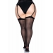 Leg Avenue Sheer backseam stockings + PLUS SI Black