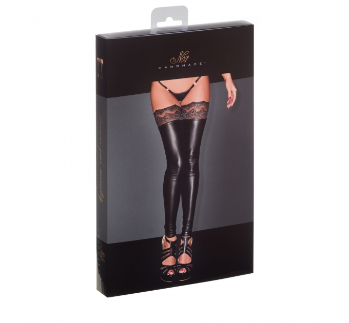 Чулки Noir Handmade F135 Powerwetlook stockings - M