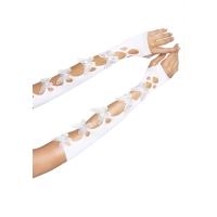 Leg Avenue Butterfly applique arm warmers White