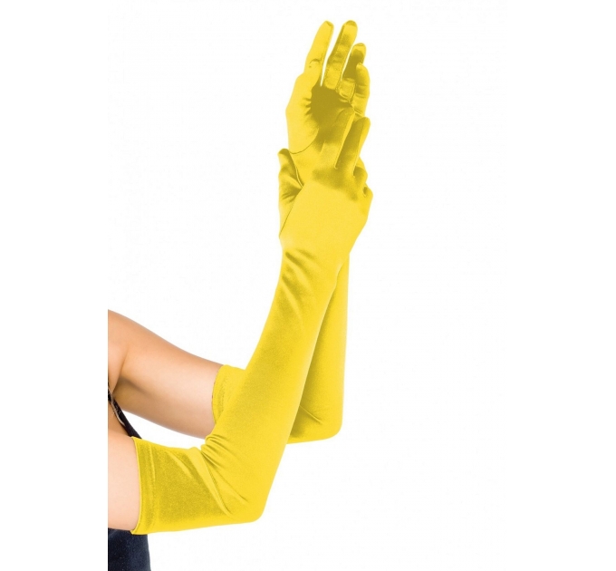 Длинные перчатки Leg Avenue Extra Long Satin Gloves yellow