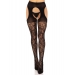 Чулки Leg Avenue Eyelet lace suspender hose Black One Size