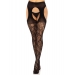 Чулки Leg Avenue Eyelet lace suspender hose Black One Size