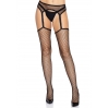 Leg Avenue Net stockings with garter belt Black O/S