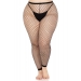 Чулки Leg Avenue Industrial Net footless tights Black 1X/2X