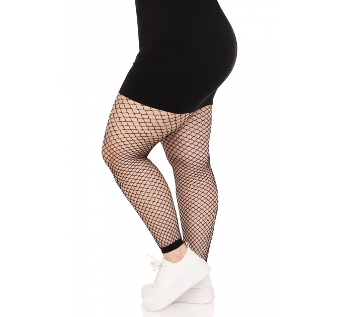 Чулки Leg Avenue Industrial Net footless tights Black 1X/2X