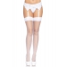 Leg Avenue Nylon Fishnet Thigh Highs OS White