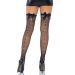 Leg Avenue Bow backseam thigh highs Black O/S