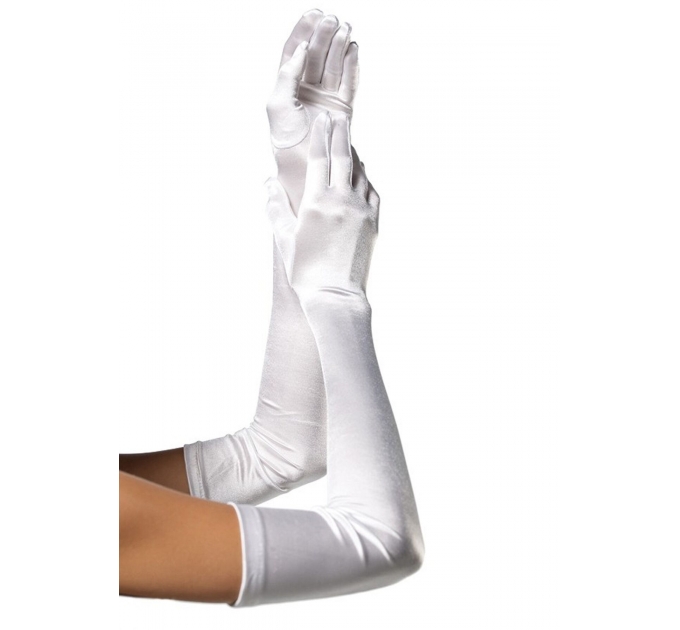 Длинные перчатки Leg Avenue Extra Long Satin Gloves white