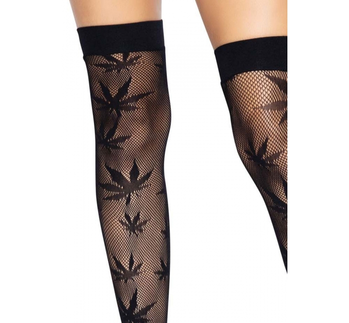 Чулки Leg Avenue 420 Net thigh highs Black