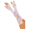 Митенки Leg Avenue Lace Opera Length Fingerless Gloves White