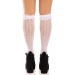 Носочки ажурные с рюшами Leg Avenue Sweetheart Ruffle Cuff Knee Highs White, высокие