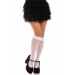 Носочки ажурные с рюшами Leg Avenue Sweetheart Ruffle Cuff Knee Highs White, высокие