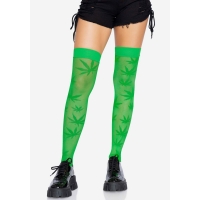 Чулки Leg Avenue 420 Net thigh highs Green