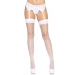 Leg Avenue Backseam Thigh Highs OS White