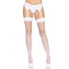 Leg Avenue Backseam Thigh Highs OS White