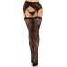 Чулки Leg Avenue Leg Avenue Lace thigh highs & garterbelt Black One Size