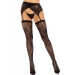 Чулки Leg Avenue Leg Avenue Lace thigh highs & garterbelt Black One Size