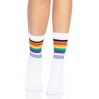 Leg Avenue Pride crew socks Rainbow